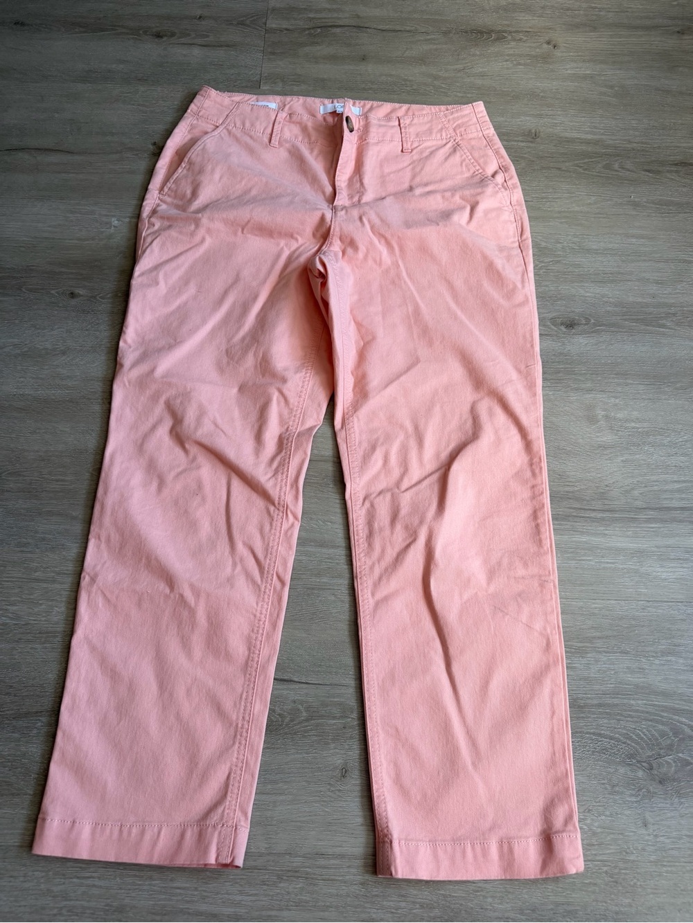 Loft The Slim Mid Rise Stretch Chino Pants Womens 6 Coral Peach Spring Summer